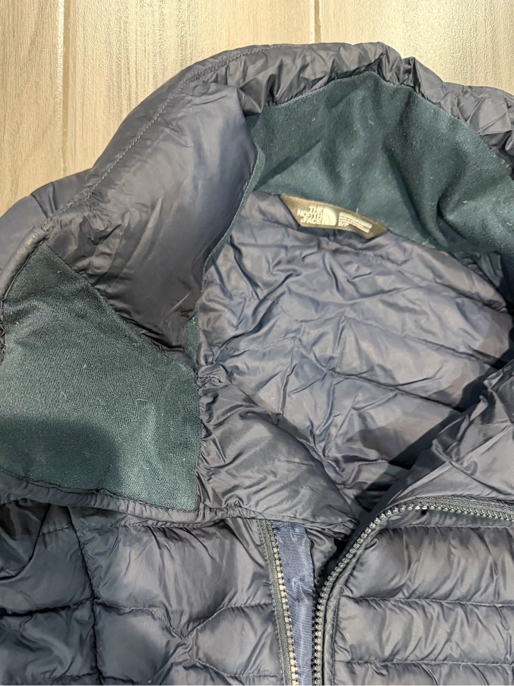 The North Face Dark Navy Long Down Puffer Coat - Picture 2 of 2